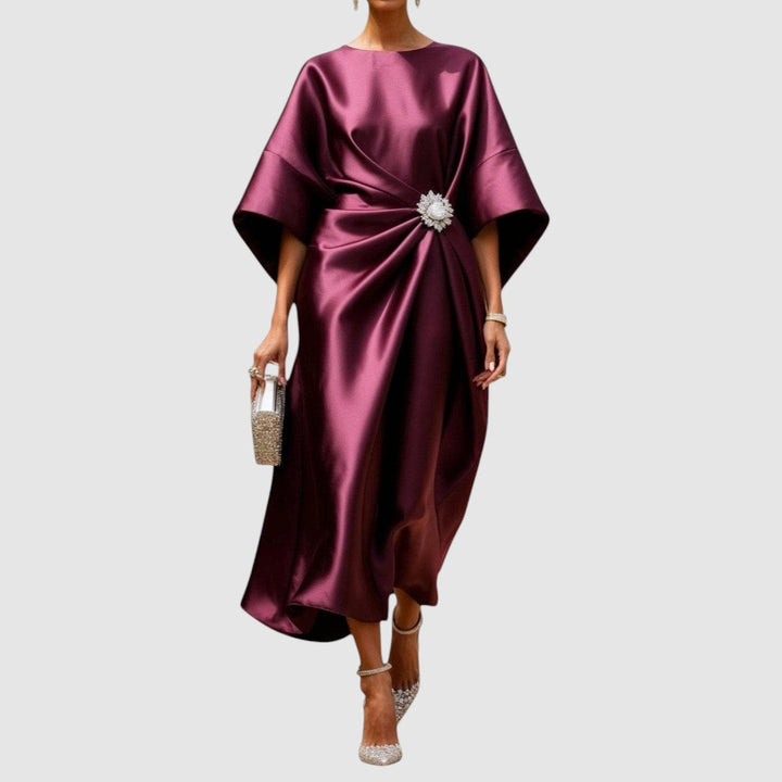 Mia | Longue robe de soirée à boucle décorative à la taille
