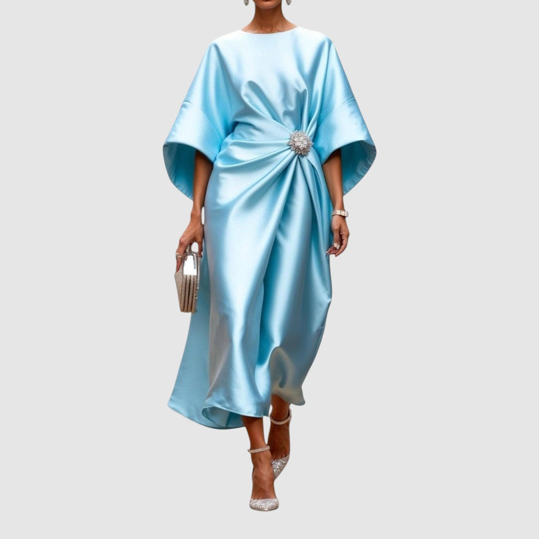 Mia | Longue robe de soirée à boucle décorative à la taille