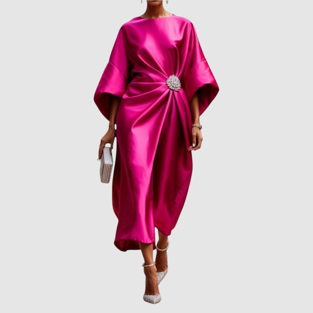 Mia | Longue robe de soirée à boucle décorative à la taille