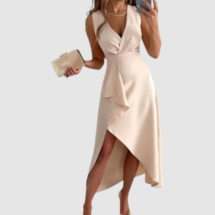 Valerie | Robe portefeuille asymétrique à col en V