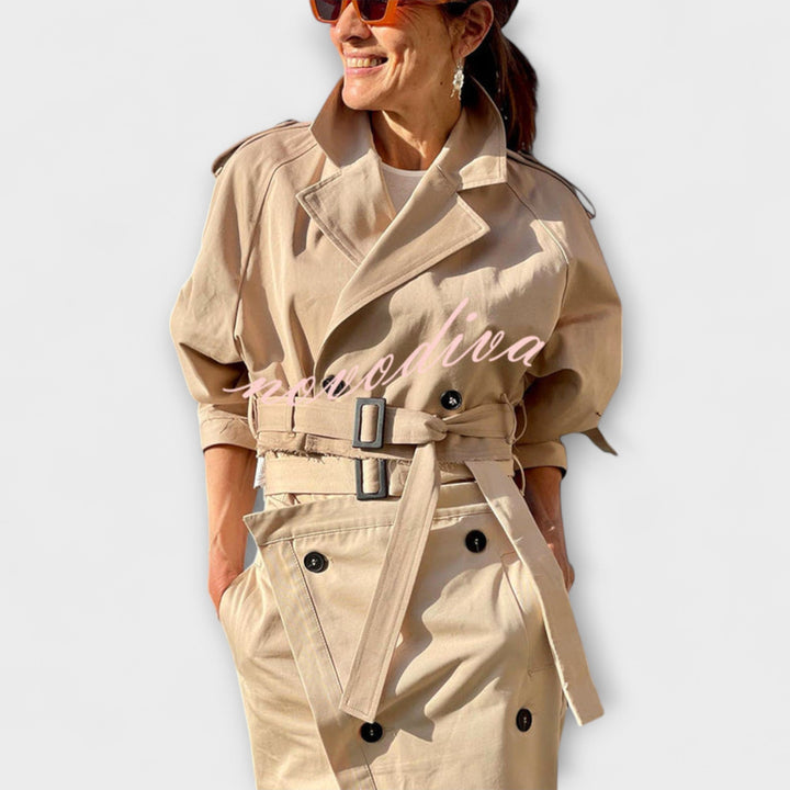 Lyra - Élégante veste et jupe midi avec poches