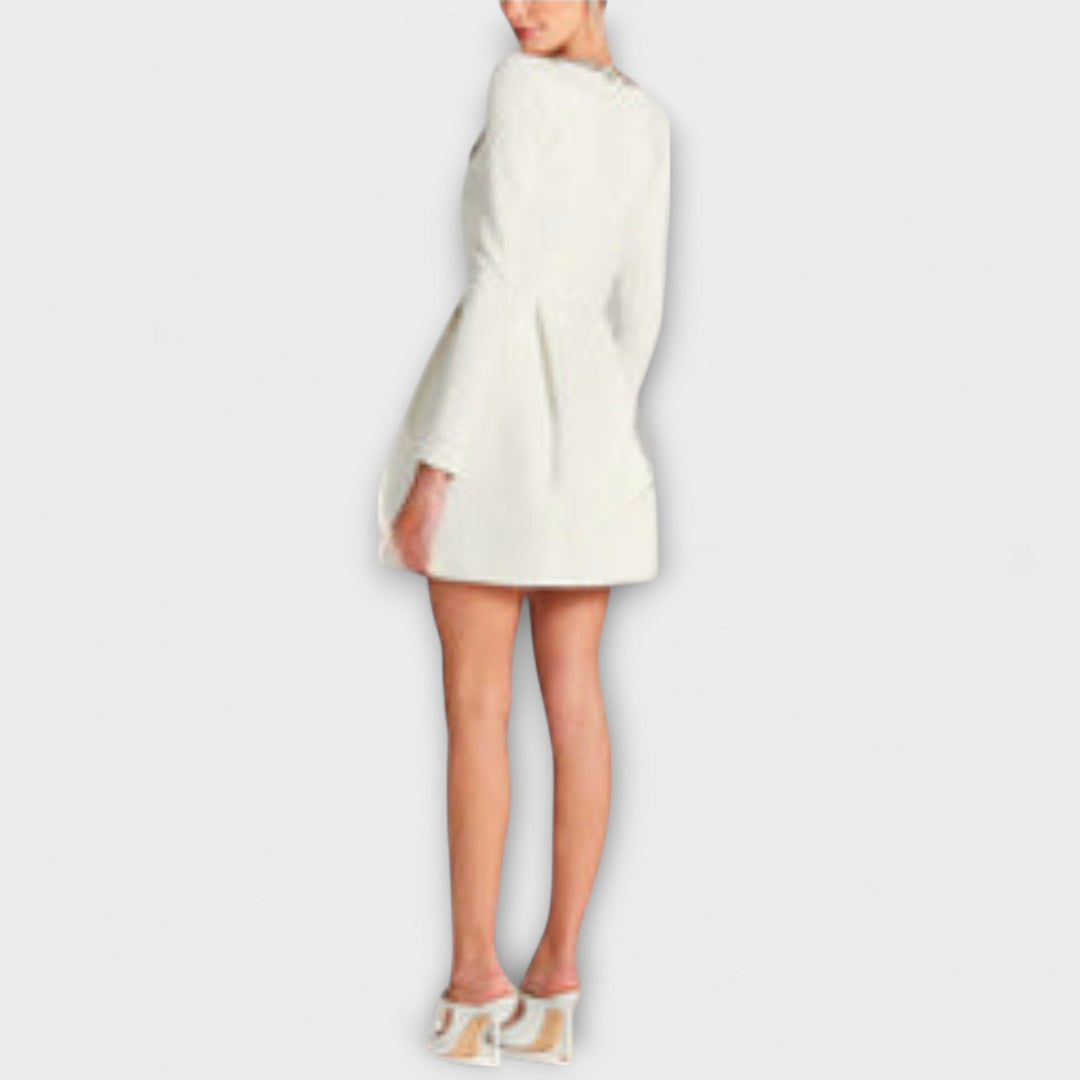 Wren - Mini-robe en velours ornée de bijoux