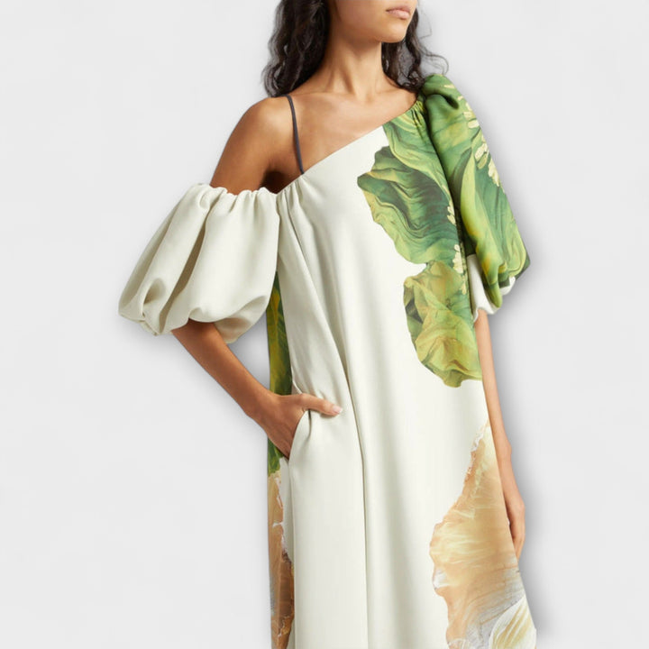 Melody - Robe maxi florale asymétrique