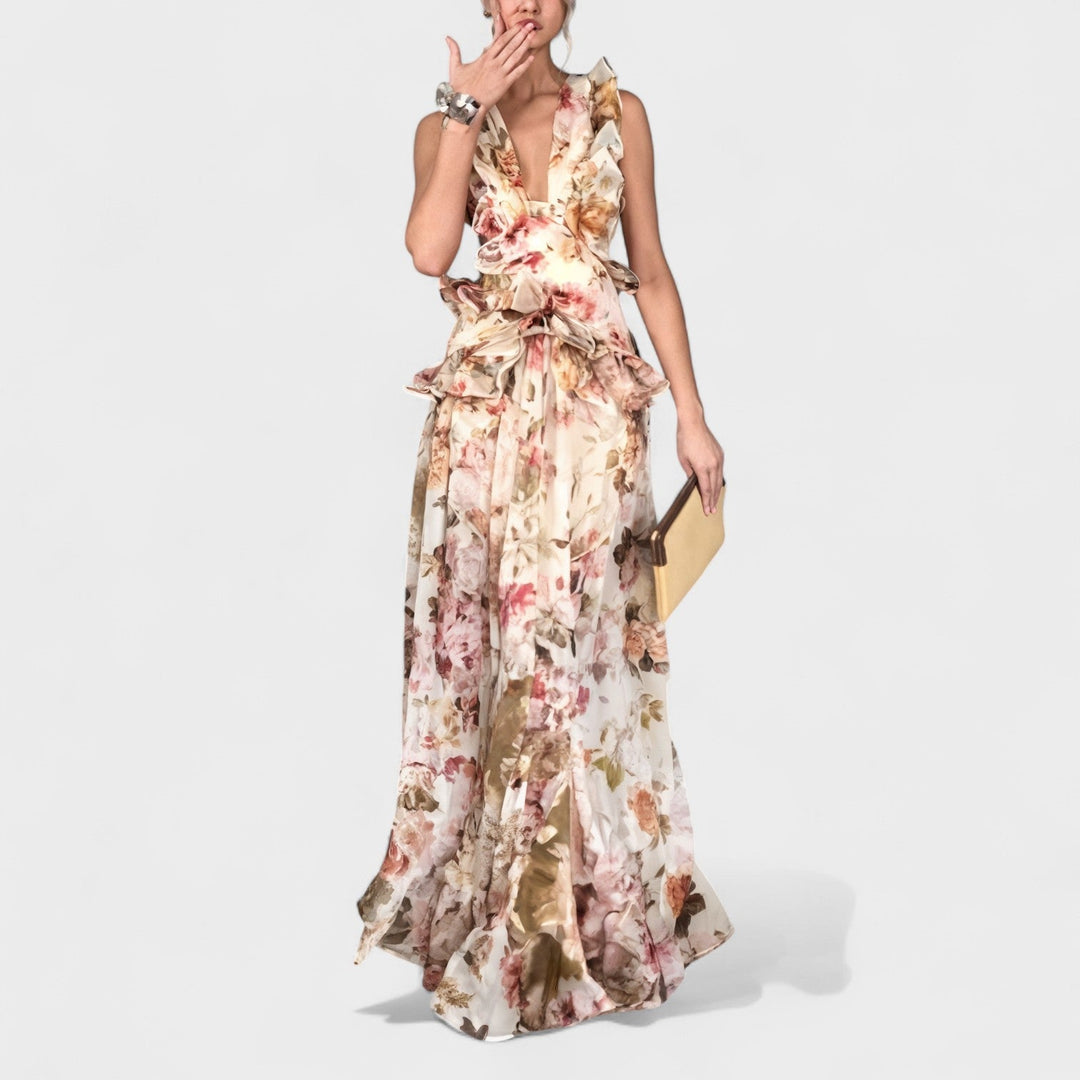 Isabela | Robe longue à volants