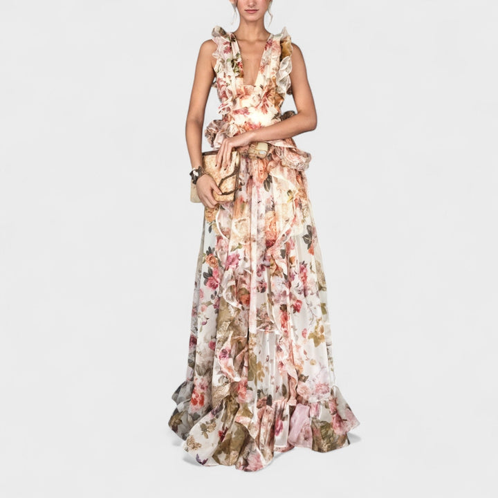 Isabela | Robe longue à volants