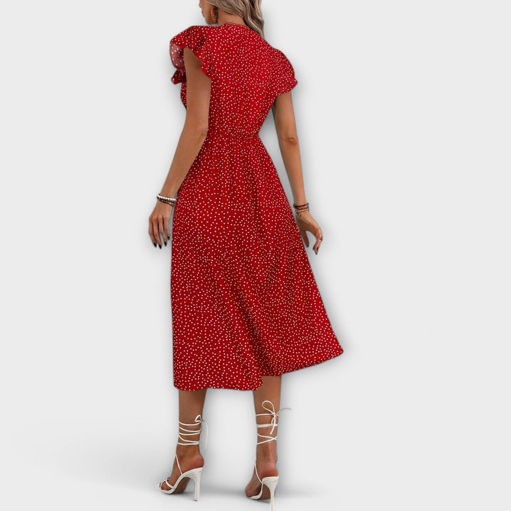 Chic robe midi à pois