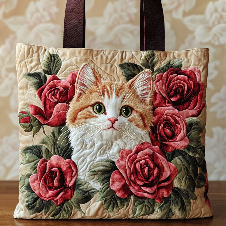 SAC MATELASSÉ | CHAT FLEURI