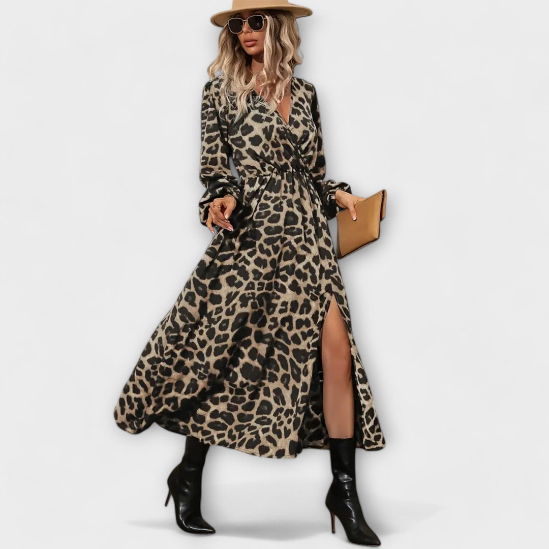 Natalie | Robe stylée motif léopard