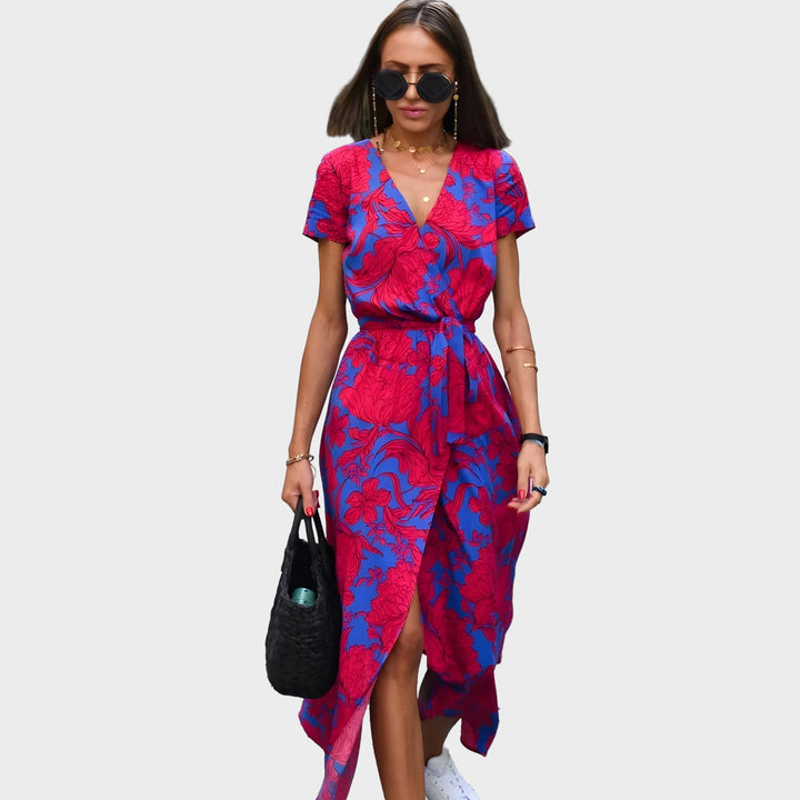 Aldona | Robe portefeuille aérienne qui marque la taille