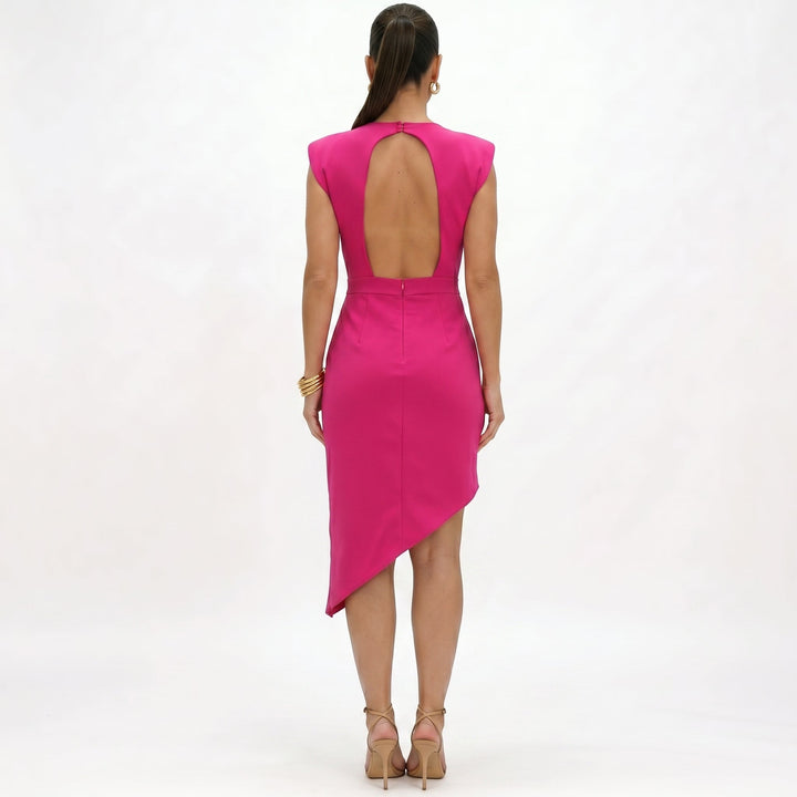 Maja | Robe asymétrique à épaules structurées