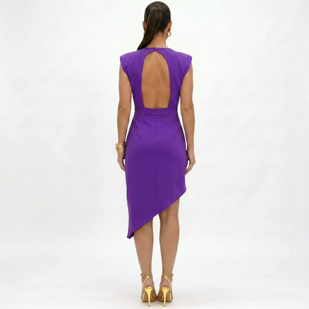 Maja | Robe asymétrique à épaules structurées