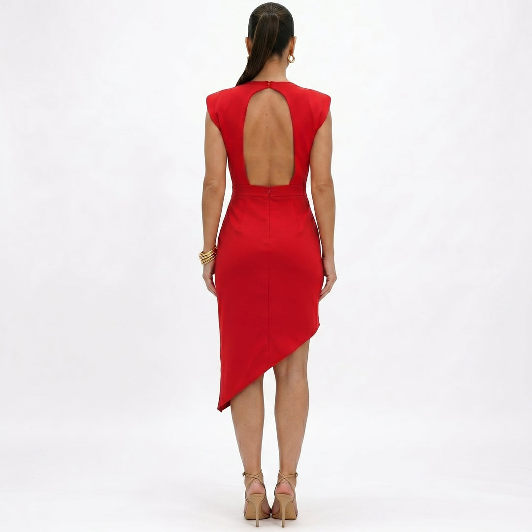 Maja | Robe asymétrique à épaules structurées