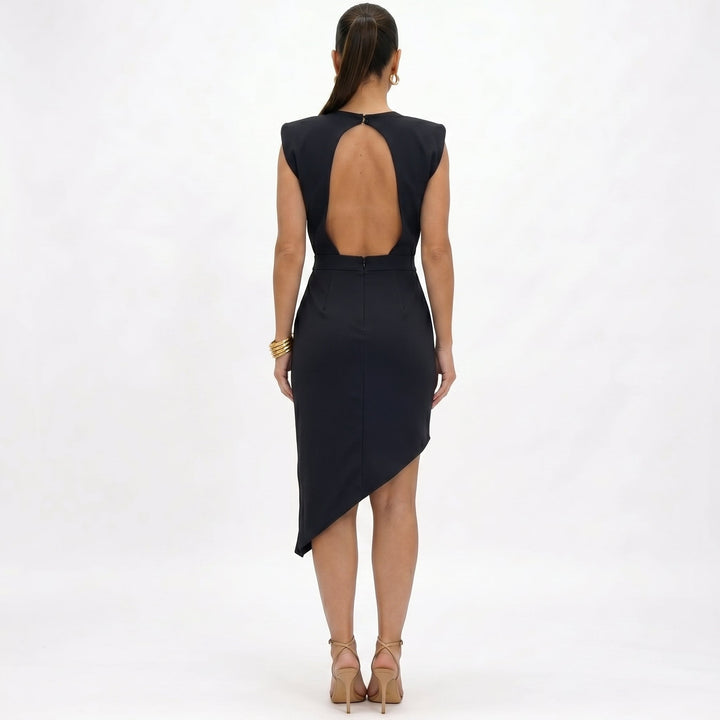 Maja | Robe asymétrique à épaules structurées