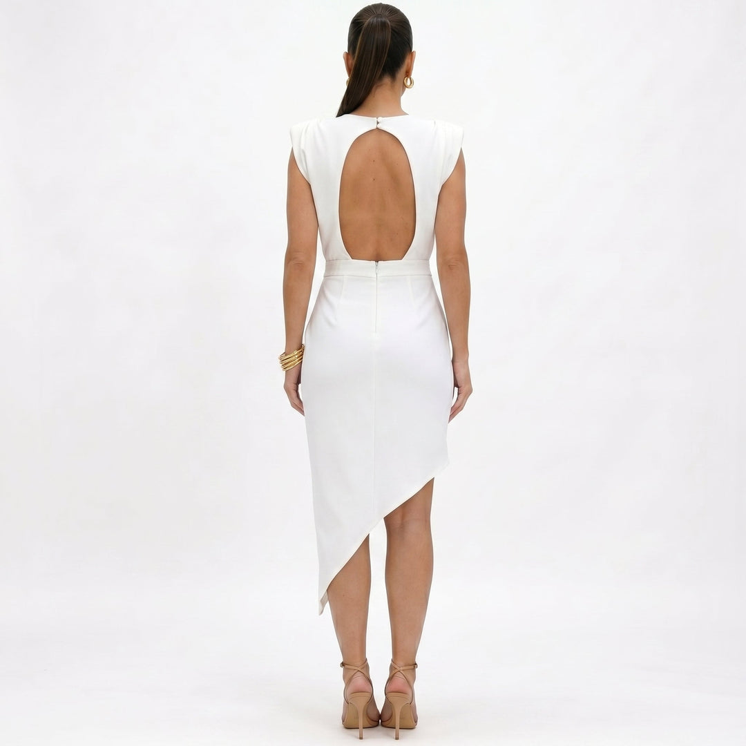 Maja | Robe asymétrique à épaules structurées
