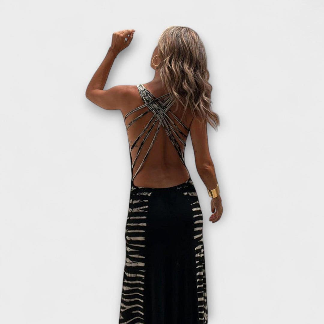 Livia | Robe maxi tie-dye ciel étoilé