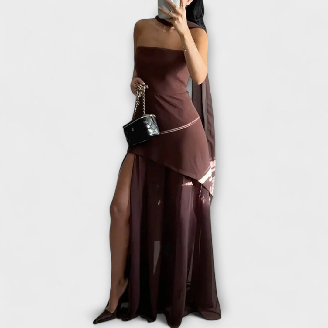 Goldie | Robe maxi en mousseline