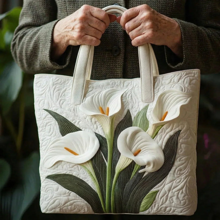 SAC MATELASSÉ | WHITE CALLA LILIES