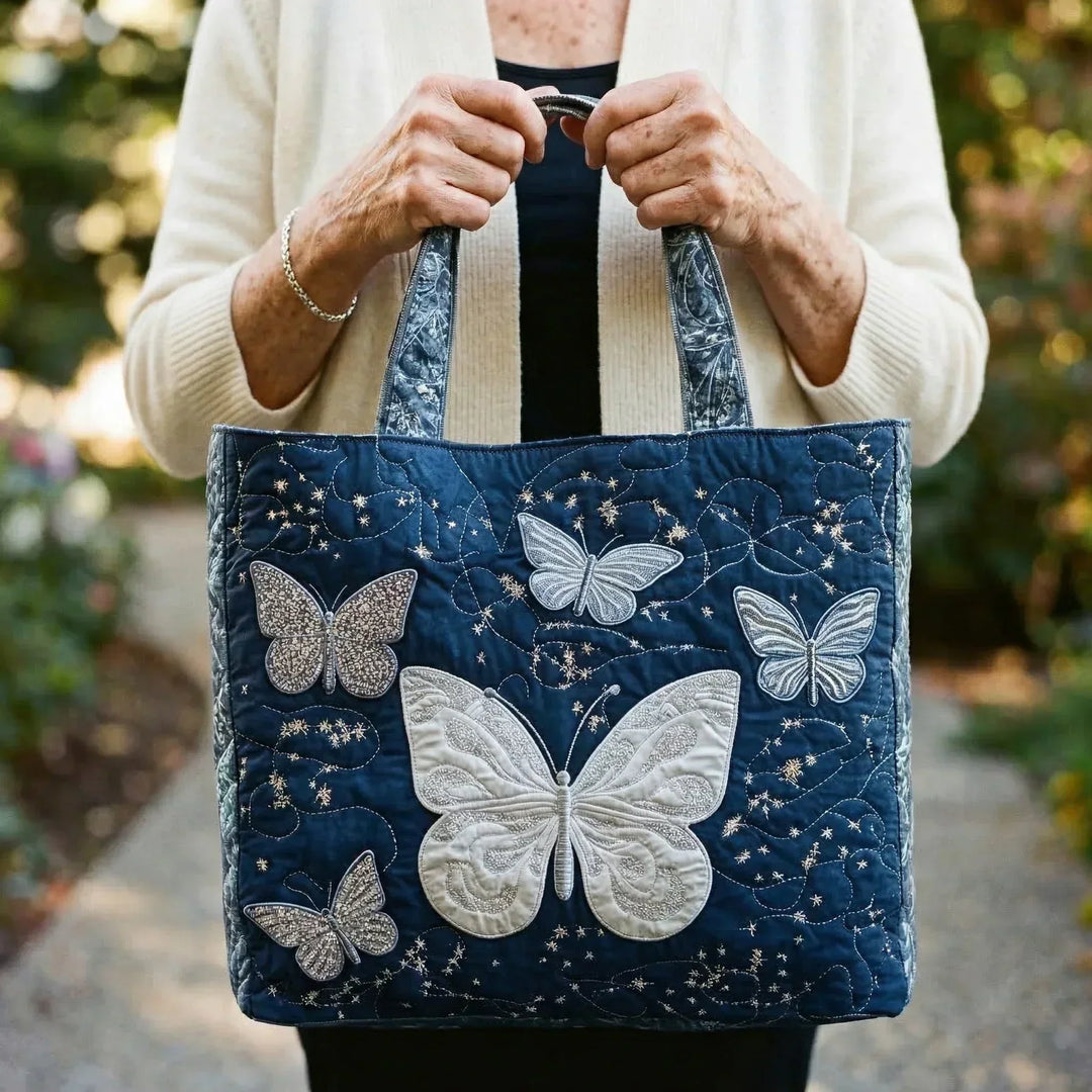 SAC MATELASSÉ | SILVER BUTTERFLY