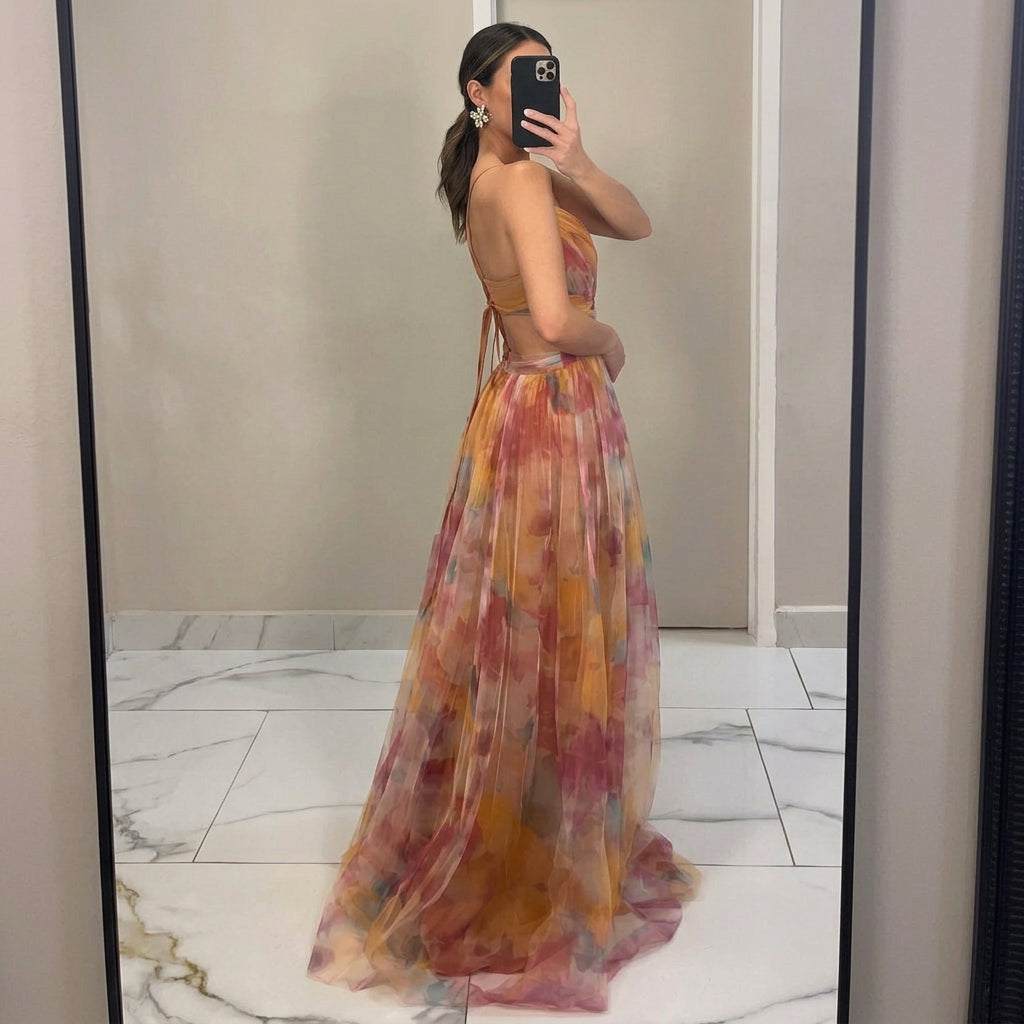 Margarida - Robe maxi à imprimé floral