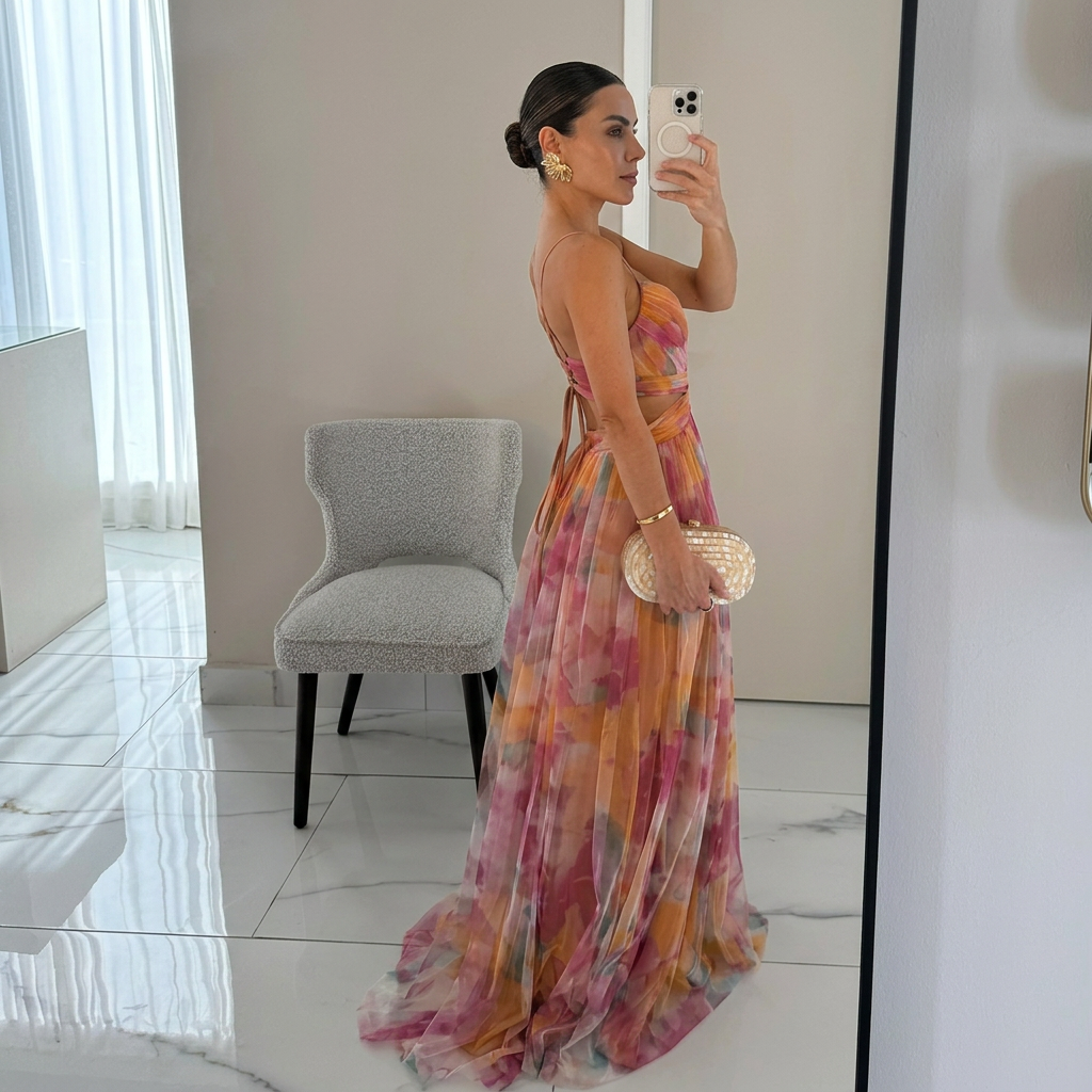 Margarida - Robe maxi à imprimé floral