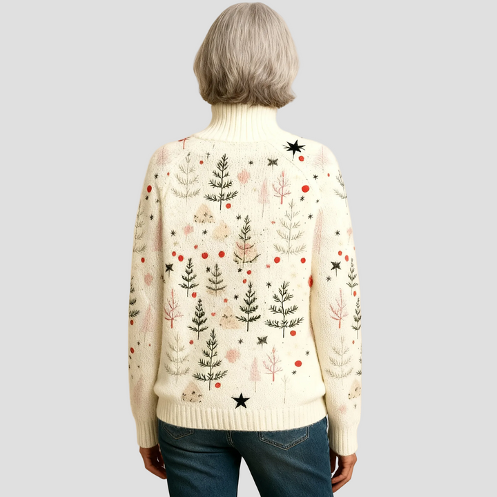ELFENBEIN | PULL COL ROULÉ TRICOTÉ DE NOËL