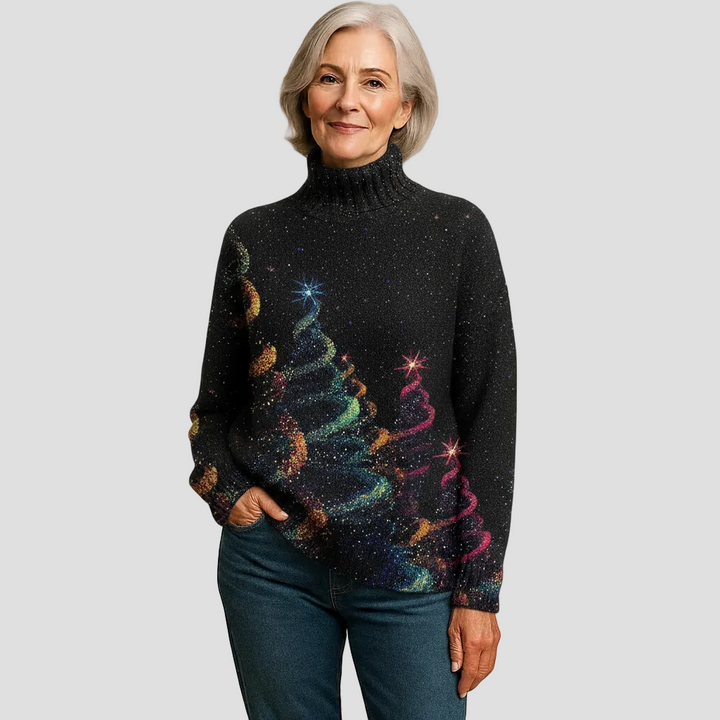 ELLA | PULL COL ROULÉ TRICOTÉ DE NOËL