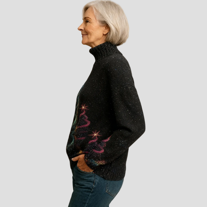 ELLA | PULL COL ROULÉ TRICOTÉ DE NOËL
