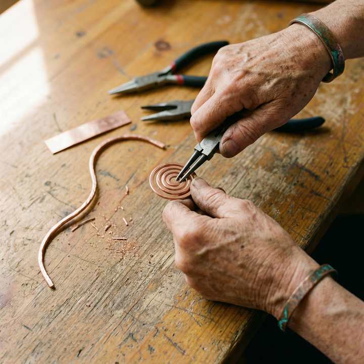 BRACELET DE CHEVILLE EN CUIVRE COIL