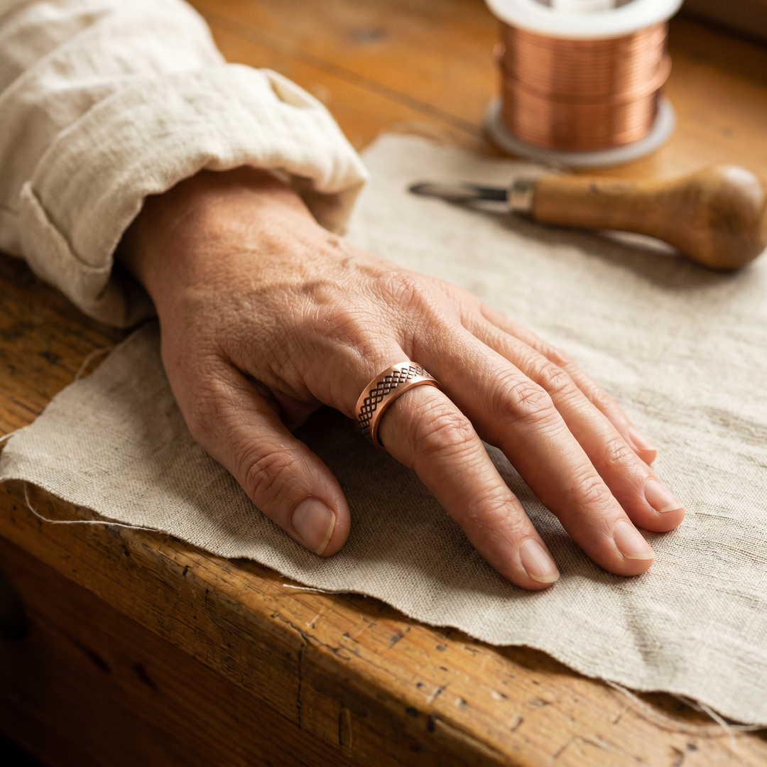BAGUE EN CUIVRE GRID