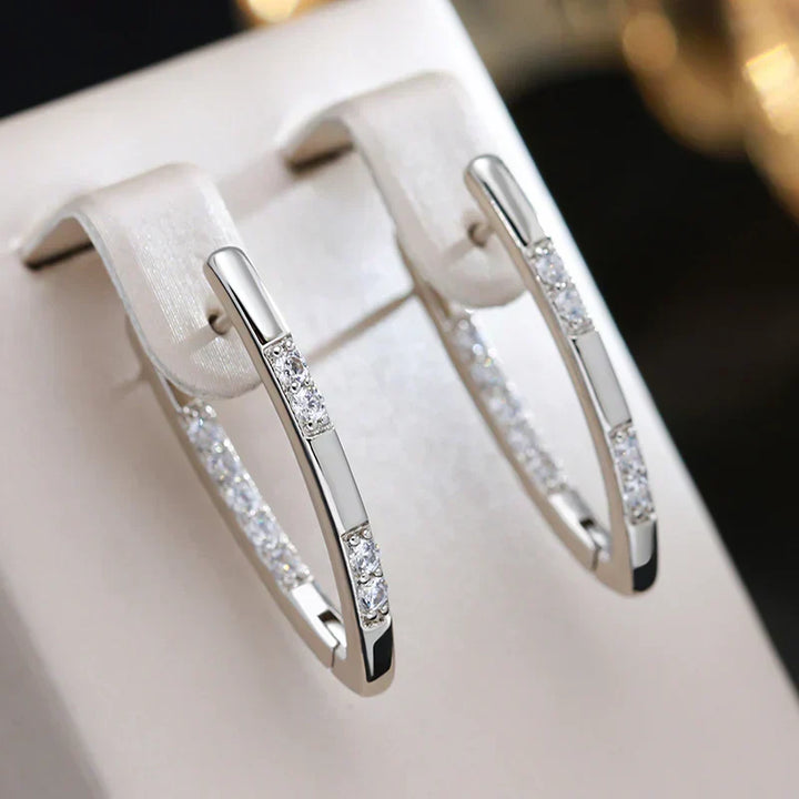 Boucles d'oreilles Sylvia élégantes en zircon