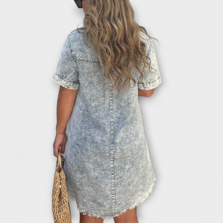 Vera | Robe chemise en denim décontractée