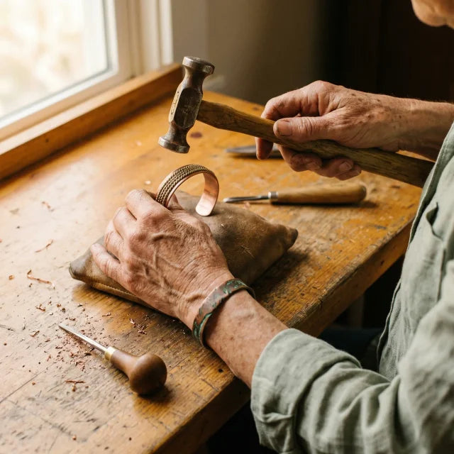 BRACELET EN CUIVRE FORGE