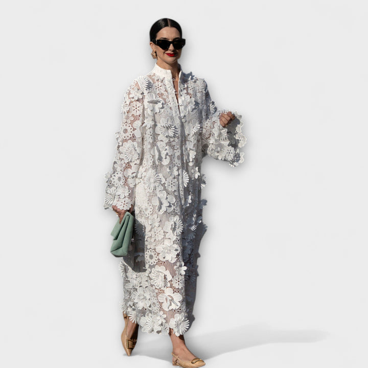 Yelira | Robe chic en dentelle blanche