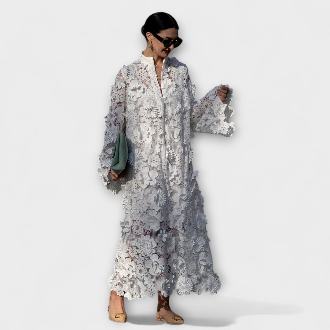 Yelira | Robe chic en dentelle blanche
