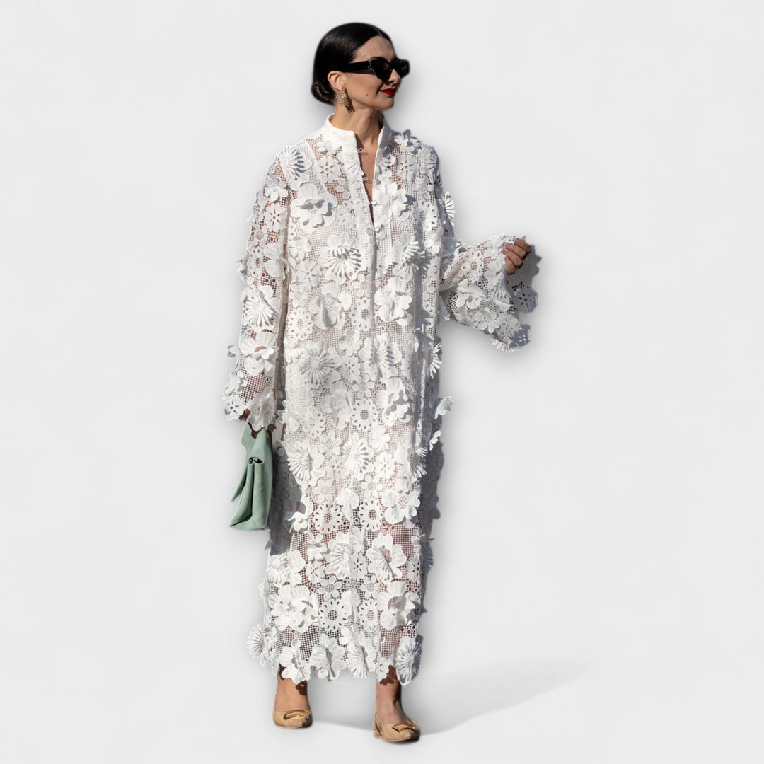 Yelira | Robe chic en dentelle blanche