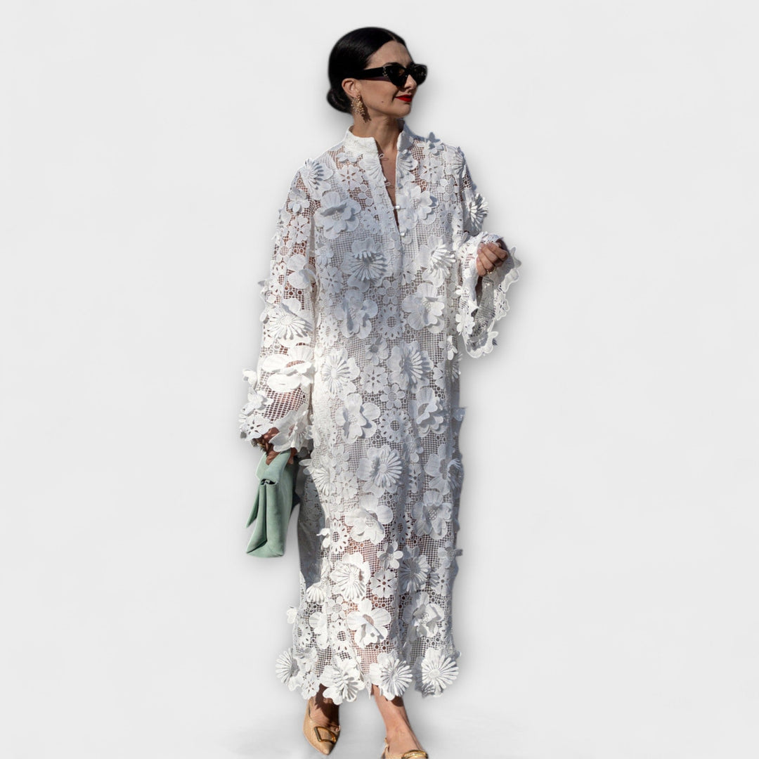 Yelira | Robe chic en dentelle blanche