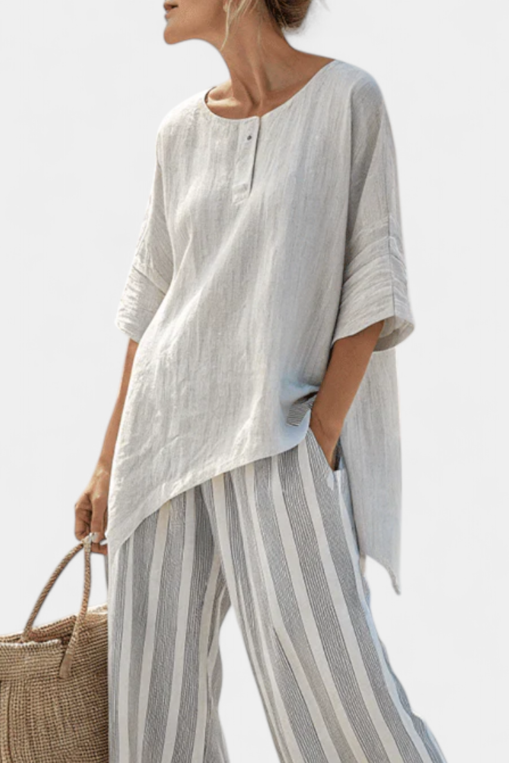 Eveline | Ensemble en lin asymétrique