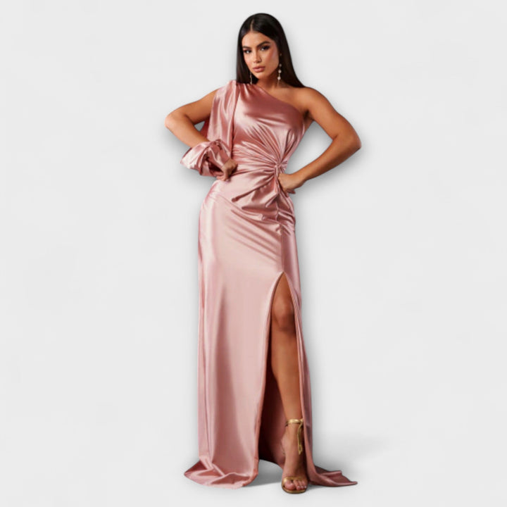 Julie | Robe structurée à encolure raffinée