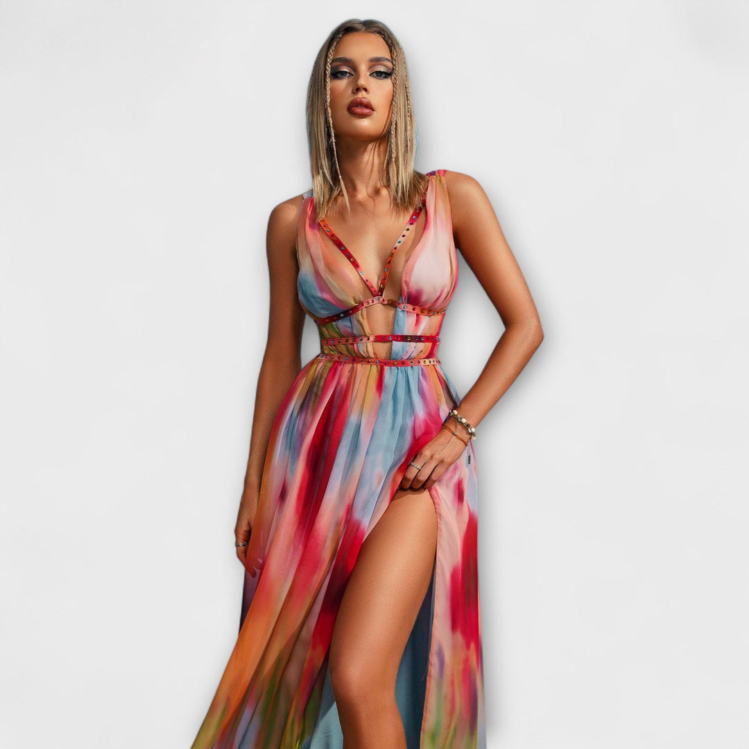 Freya | Robe maxi peinte
