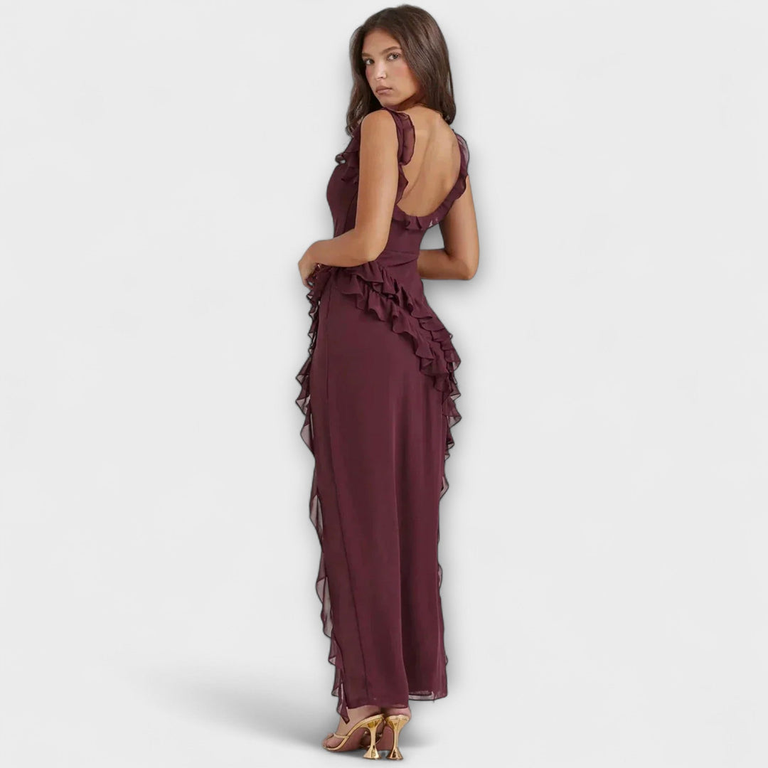 Lara | Élégante robe maxi à fente