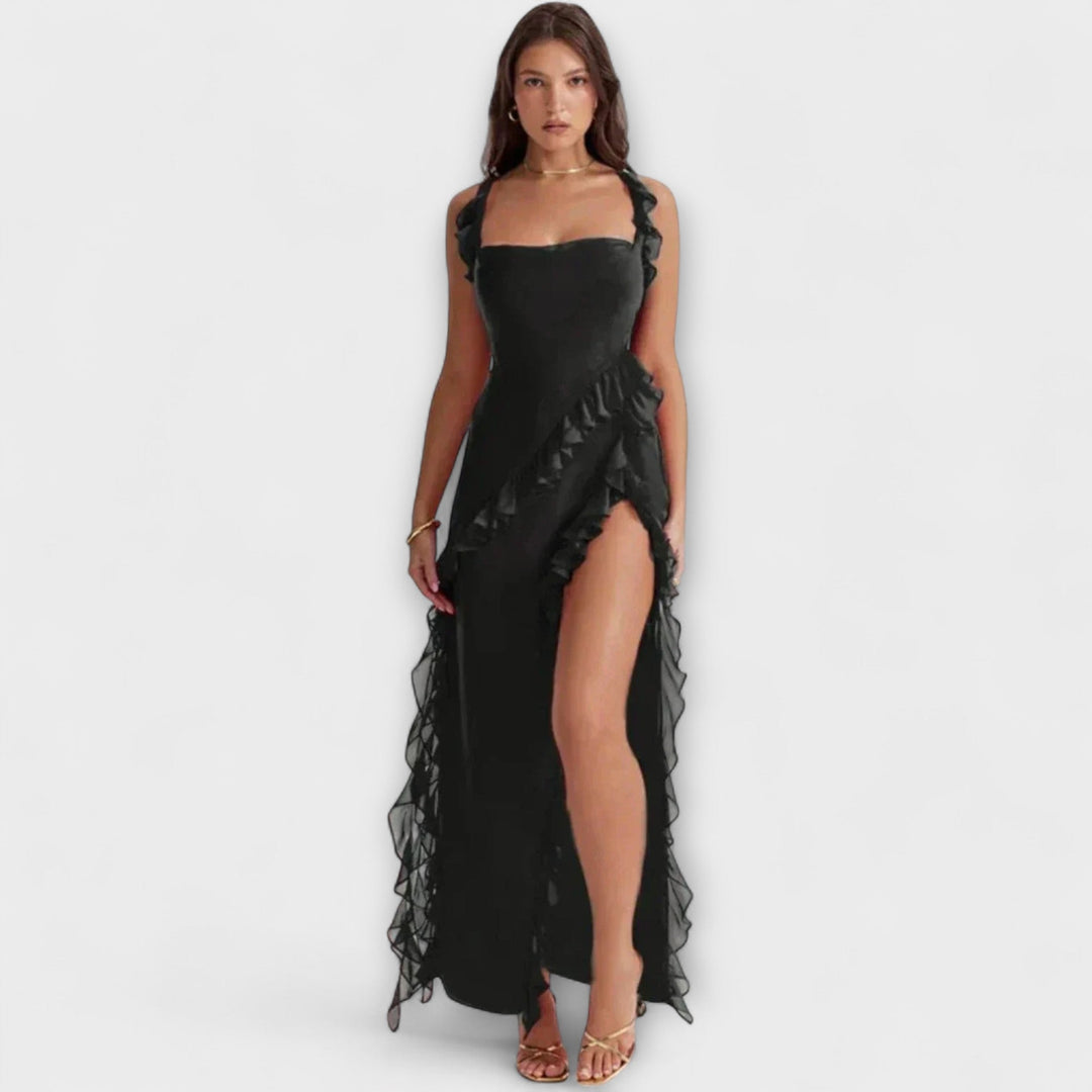 Lara | Élégante robe maxi à fente