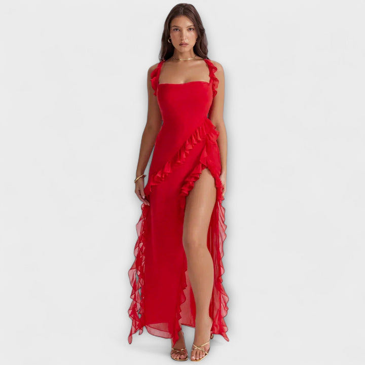 Lara | Élégante robe maxi à fente