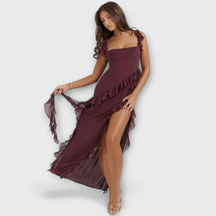 Lara | Élégante robe maxi à fente