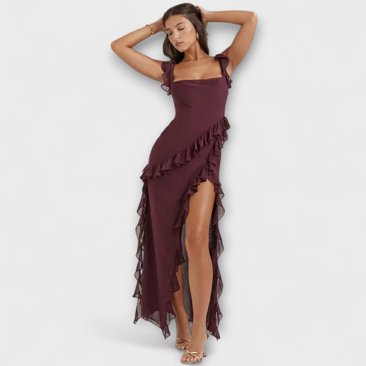 Lara | Élégante robe maxi à fente
