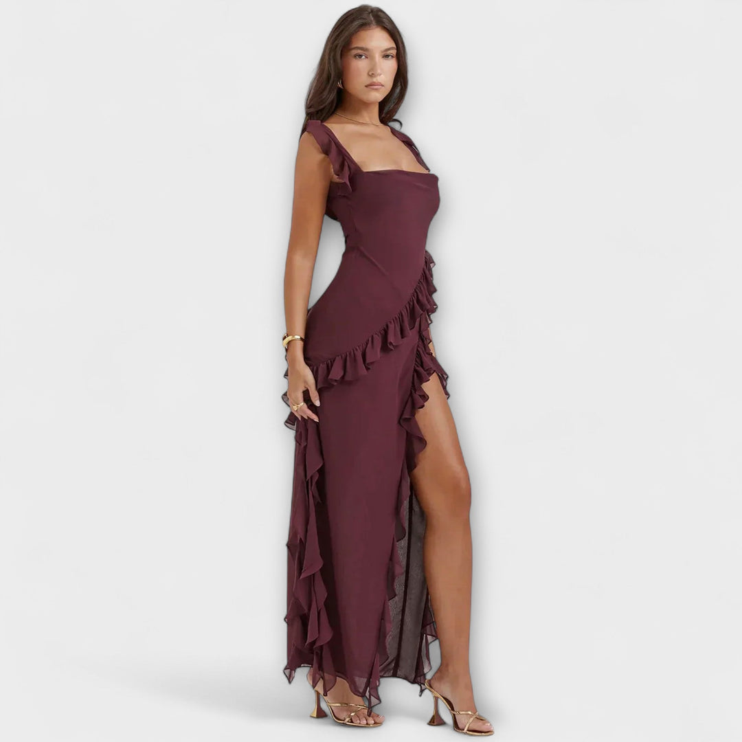 Lara | Élégante robe maxi à fente