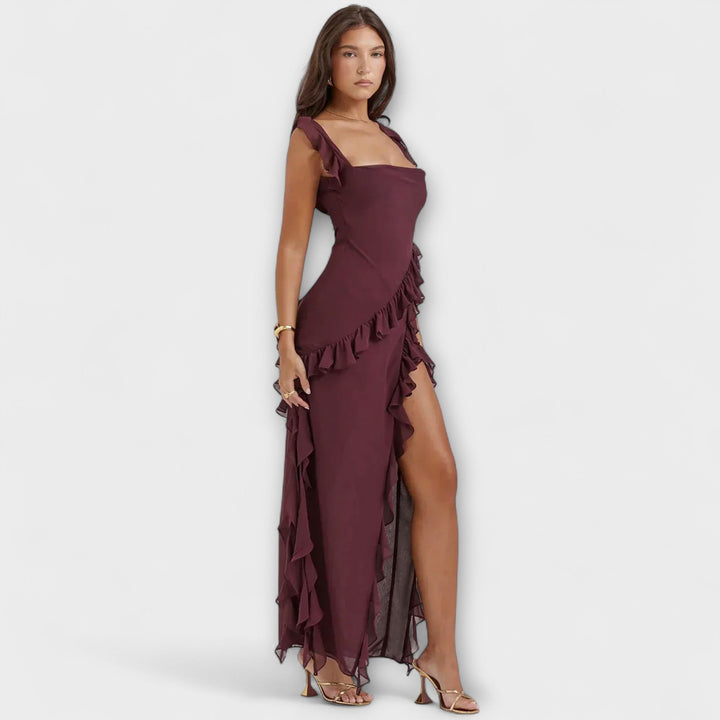 Lara | Élégante robe maxi à fente