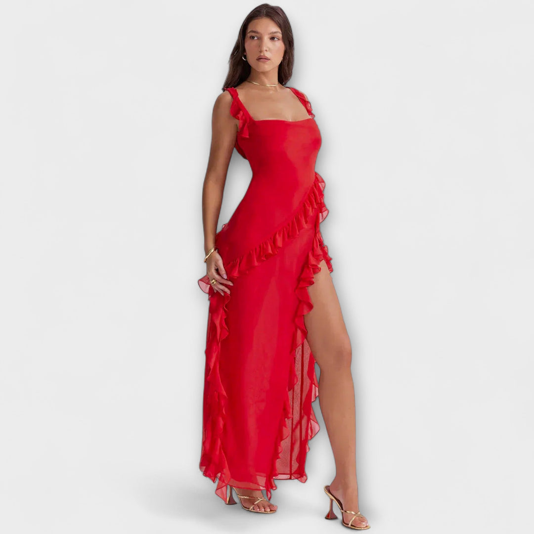 Lara | Élégante robe maxi à fente