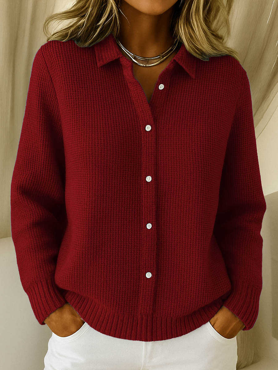 AMARI | CARDIGAN GAUFRÉ TRICOTÉ CLASSIQUE