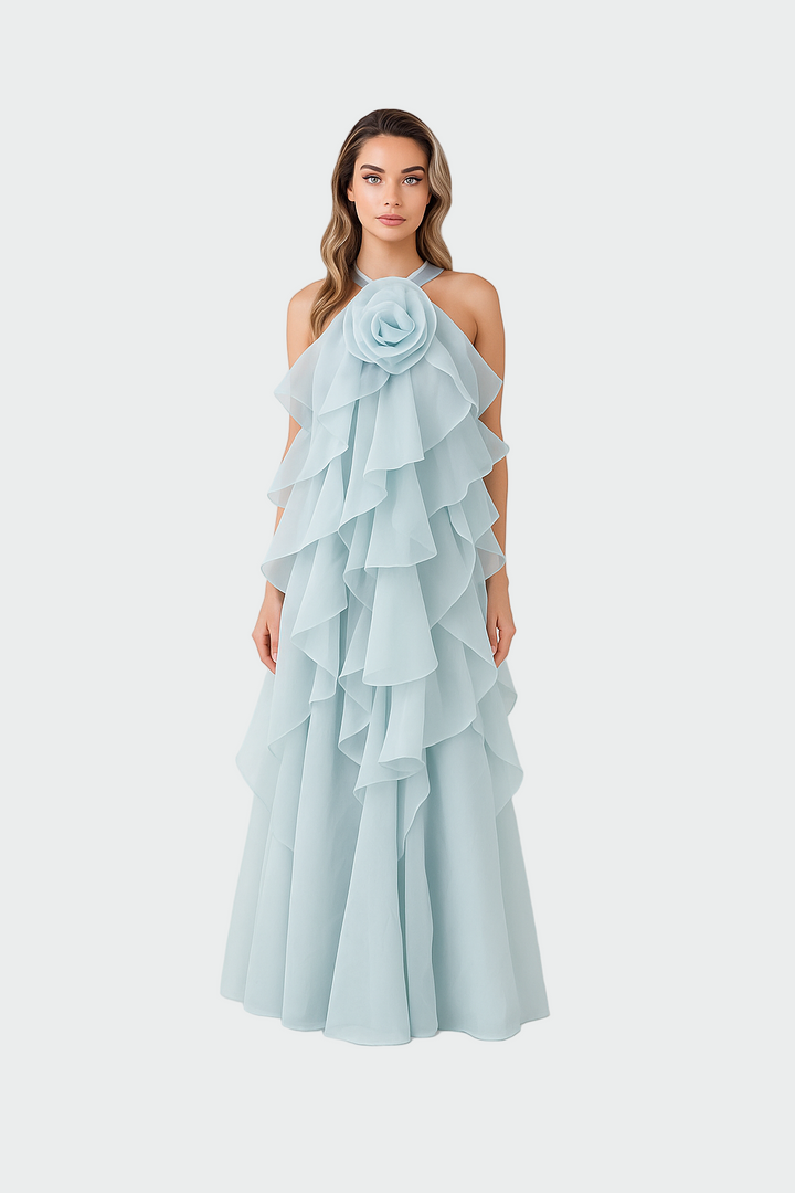 Klara | Robe maxi fluide à taille haute