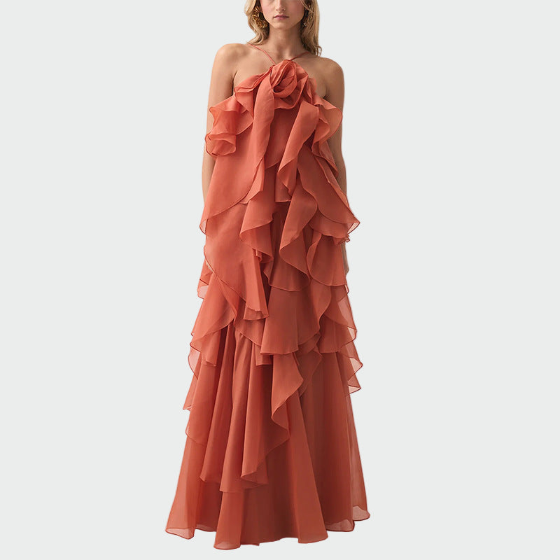 Klara | Robe maxi fluide à taille haute